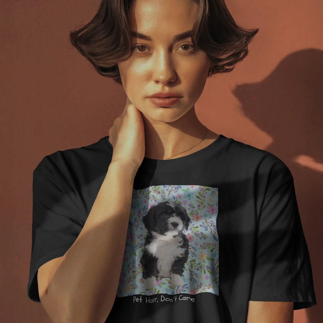 Personalized Pet T-Shirt - Custom Photo & Name Design, Ultra-Soft Tee for Humans