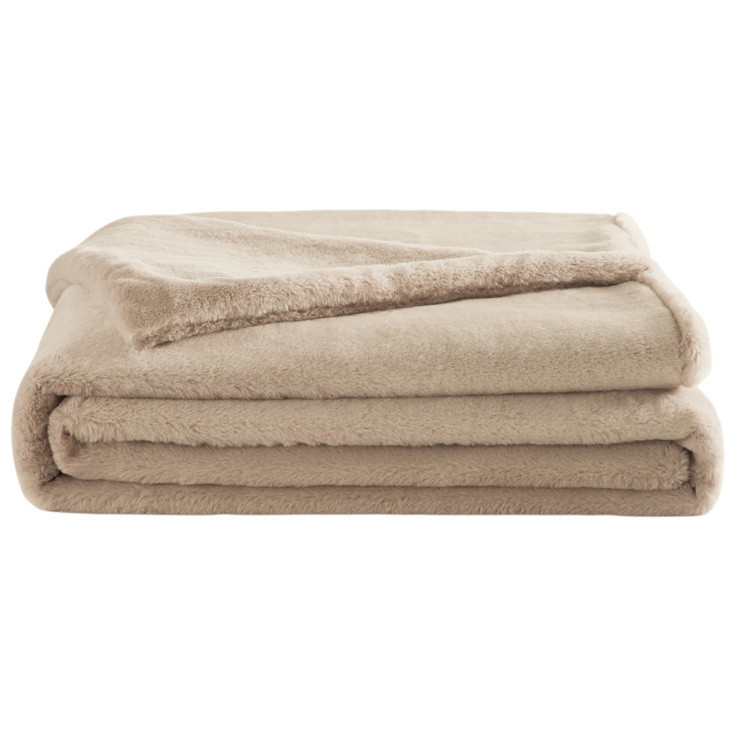 Double-Sided Soft and Luxurious Faux Fur Throw Blanket