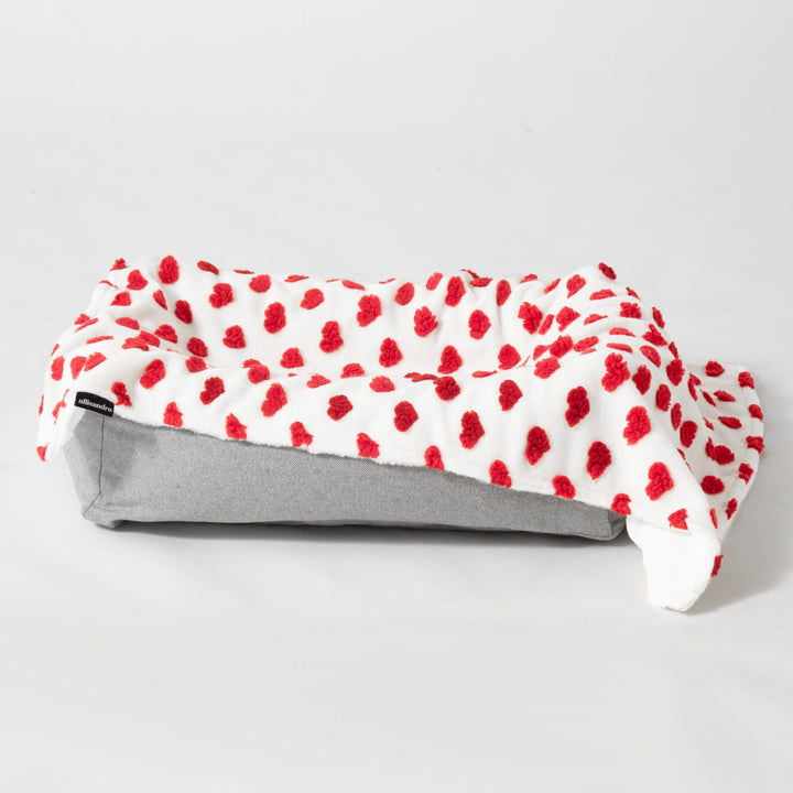 Red Heart Jacquard Wool & Faux Fur Pet Blanket