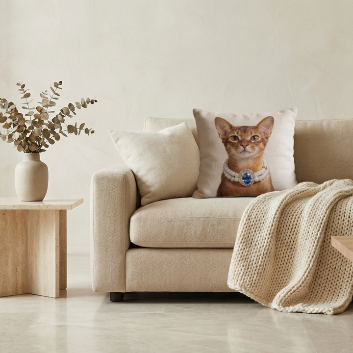 NeoAnimo Signature Custom Pet Portrait Pillow - A Timeless Home Art Collection